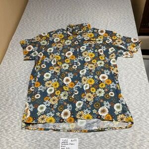 Yume Japanese Multicolor Floral Print 100% Cotton Shirt Men 4XL. SKU-B657